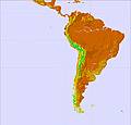 South America Temperature Map