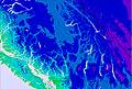 Southwest Canada Temperature Map